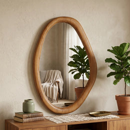 Solara Organic Wooden Wall Mirror