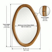 Solara Organic Wooden Wall Mirror
