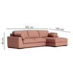 Titan 3 seat & chaise_Brown_RF_1-6