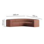 Rectan 5 seat corner modular_Brown_1-6