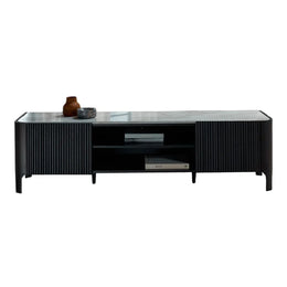 Black Wooden TV Table