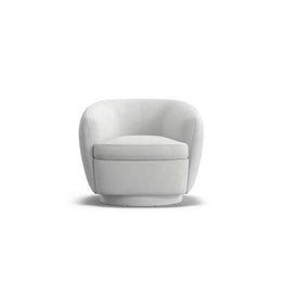 Pobble Swivel Armchair_White