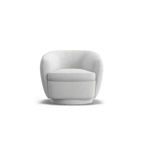 Pobble Swivel Armchair_White