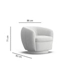 Pobble Swivel Armchair_White