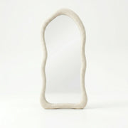Organic Bouclé Full-Length Floor Mirror