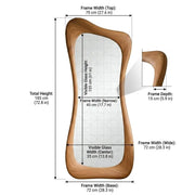Ly Kara Wood Frame Full-Length Floor Mirror