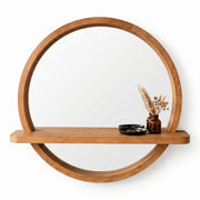 Halo Shelf Wall Mirror with Display Shelf