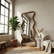 Waveform Organic Wood Full-Length Floor Mirror