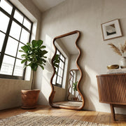 Waveform Organic Wood Full-Length Floor Mirror