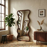 Waveform Organic Wood Full-Length Floor Mirror