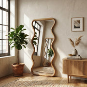 Waveform Organic Wood Full-Length Floor Mirror
