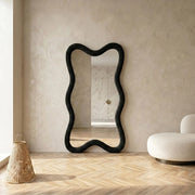 CloudCurve Bouclé Full-Length Floor Mirror