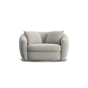 Aora Swivel Armchair-Pebble