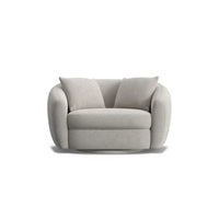 Aora Swivel Armchair-Pebble