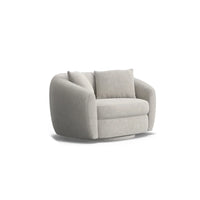 Aora Swivel Armchair-Pebble