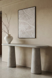 Dune Greige Concrete Console Table