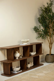 Lunova Dark Wooden Display Shelf
