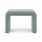 Hoksala Upholstered Pedicure Footrest with sage mist green fabric upholstery and rounded padded corners, shown against white.