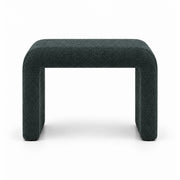 Hoksala Upholstered Pedicure Footrest in dark green fabric, with a continuous padded frame and rounded padded corners.