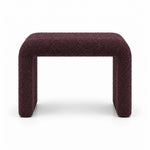 Hoksala Upholstered Pedicure Footrest in deep plum brown fabric, with rounded padded corners and a continuous padded frame.