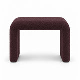 Hoksala Upholstered Pedicure Footrest in deep plum brown fabric, with rounded padded corners and a continuous padded frame.
