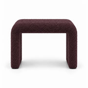 Hoksala Upholstered Pedicure Footrest in deep plum brown fabric, with rounded padded corners and a continuous padded frame.