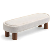 Icory Cream Upholstered Bench