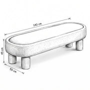 Icory Cream Upholstered Bench