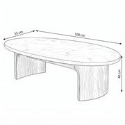 Isshomina White Marble Coffee Table