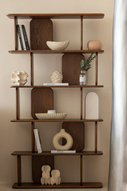 Lunova Dark Wooden Bookcase