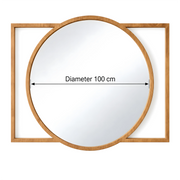 Orbit Round Frame Wall Mirror dimension guide showing 100 Diameter for home interior layout planning for accurate fit.