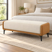 Selovy Cream Upholstered Bench