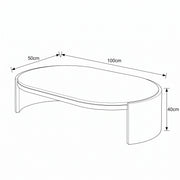 Unkano Travertine Oval Coffee Table