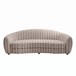 Alternate view of Zigzaro Beige Striped 3-Seater Sofa, showing 3-seater design and plush cushioning in a modern home setting.