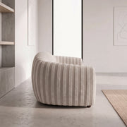 Zigzaro Beige Striped 3-Seater Sofa