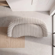 Zigzaro Beige Striped 3-Seater Sofa
