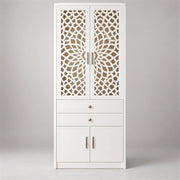 Aaradhya Premium White Pooja Mandir with Storage
