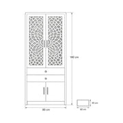 Aaradhya Premium White Pooja Mandir with Storage