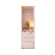Aaradhya Premium White Pooja Mandir with Storage