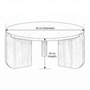 Ablora Travertine Round Coffee Table