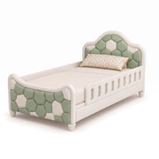 Aexago Green Kids Toddler Bed with Safety Rails