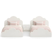 Aiylopy White  Kids Twin Bed with Nightstand