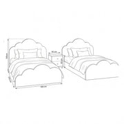 Aiylopy White  Kids Twin Bed with Nightstand