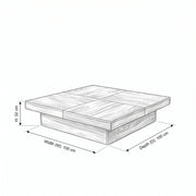 Allurina Modern Wooden Coffee Table