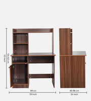 Alpine Study Table In Brown Colour