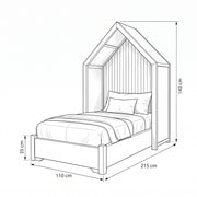 Aneliyo Kids Twin Bed with Nightstand