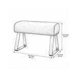 Anoltina Pedicure Footrest dimension guide with polished metal legs and labels of 60 cm wide, 20 cm deep and 45 cm high.