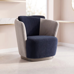 Antalio Navy Blue & Cream Modern Manicure Chair