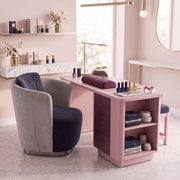 Antalio Navy Blue & Cream Modern Manicure Chair