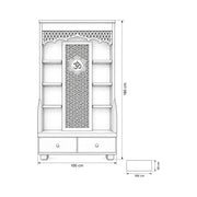 Anvaya Premium Wooden Finish Pooja Mandir with Om Panel